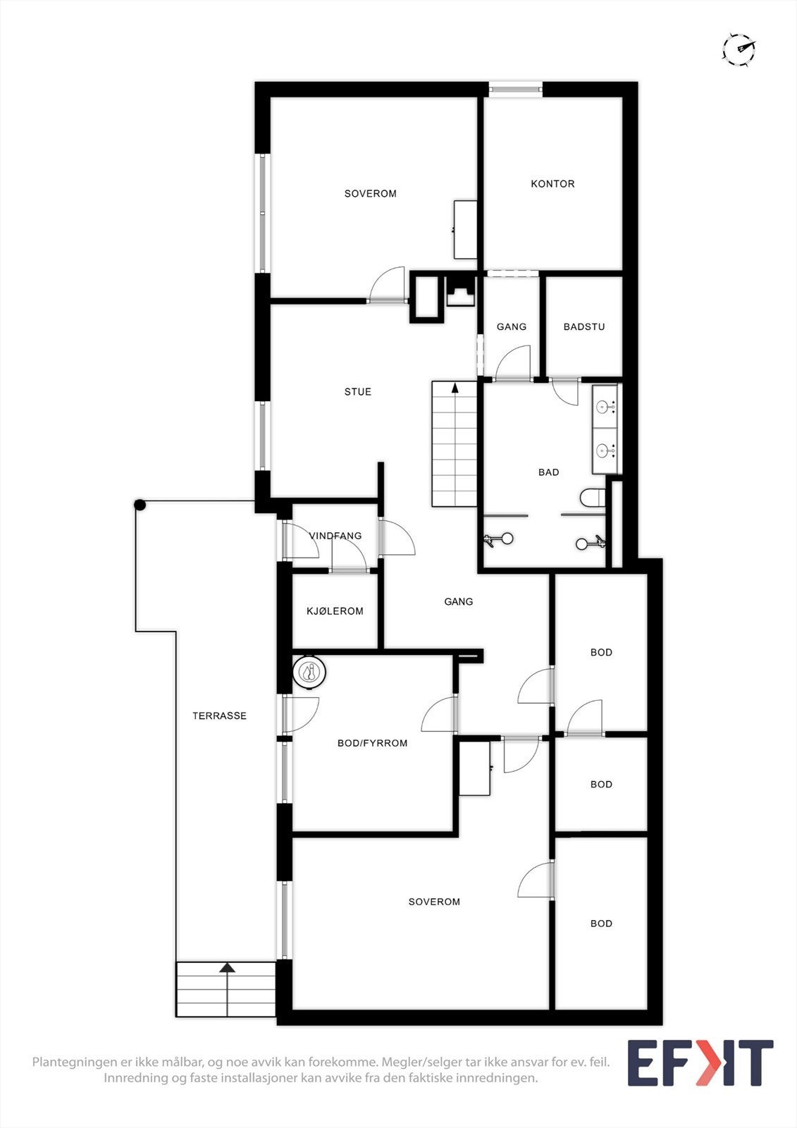 Plantegning sokkeletasje Galleribilde