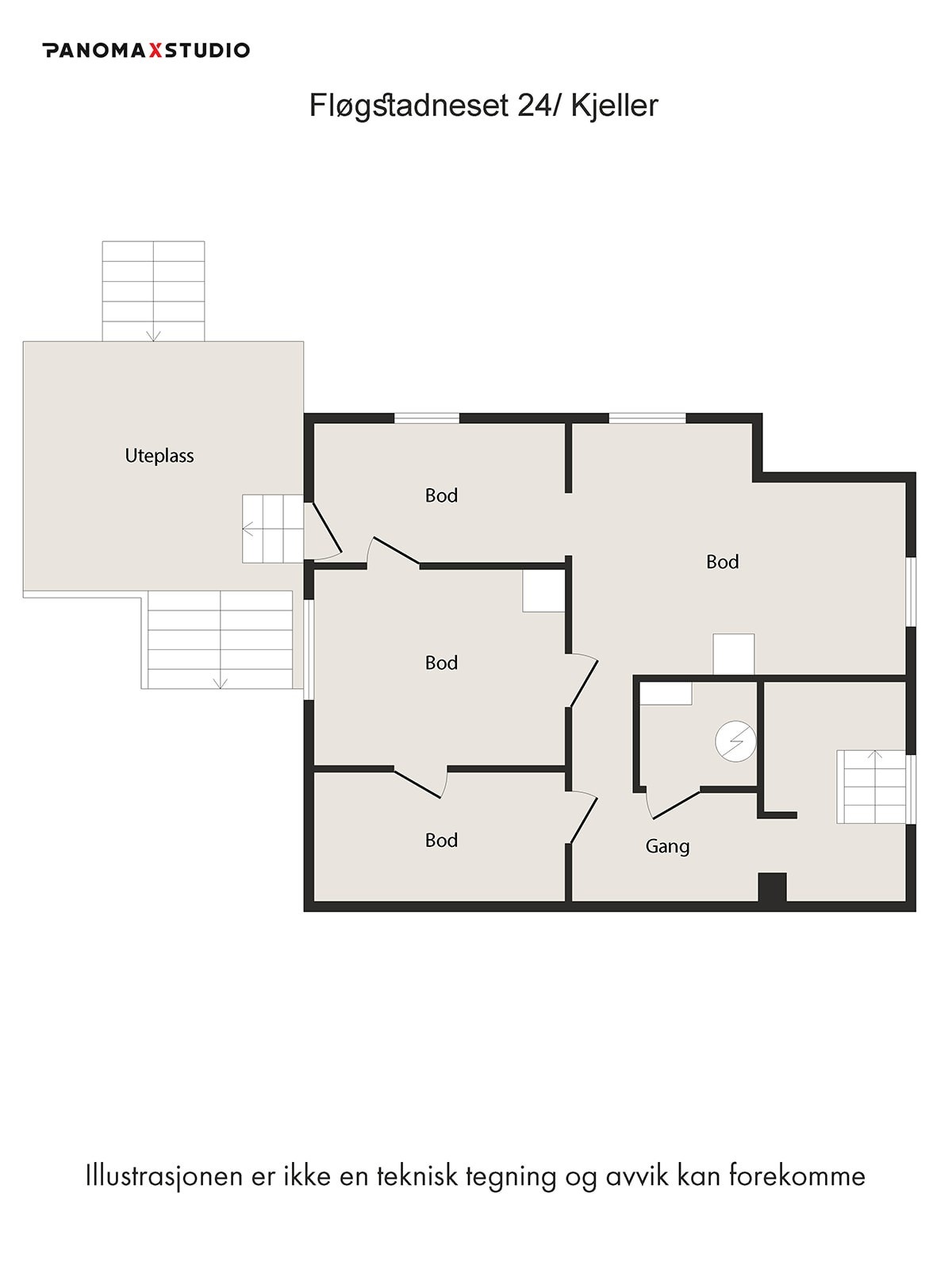 Plantegning kjeller. Galleribilde