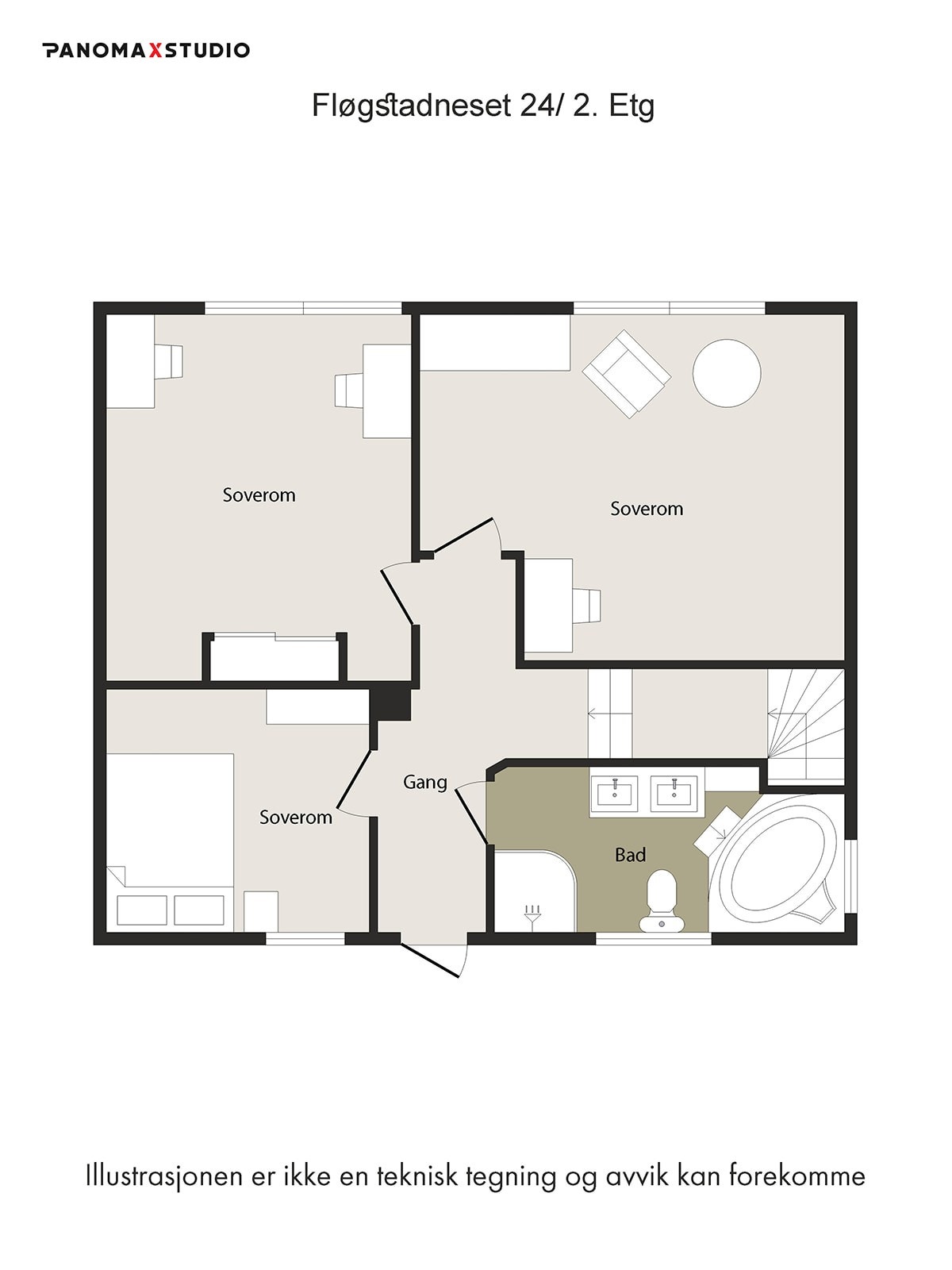 Plantegning 2.etasje. Galleribilde