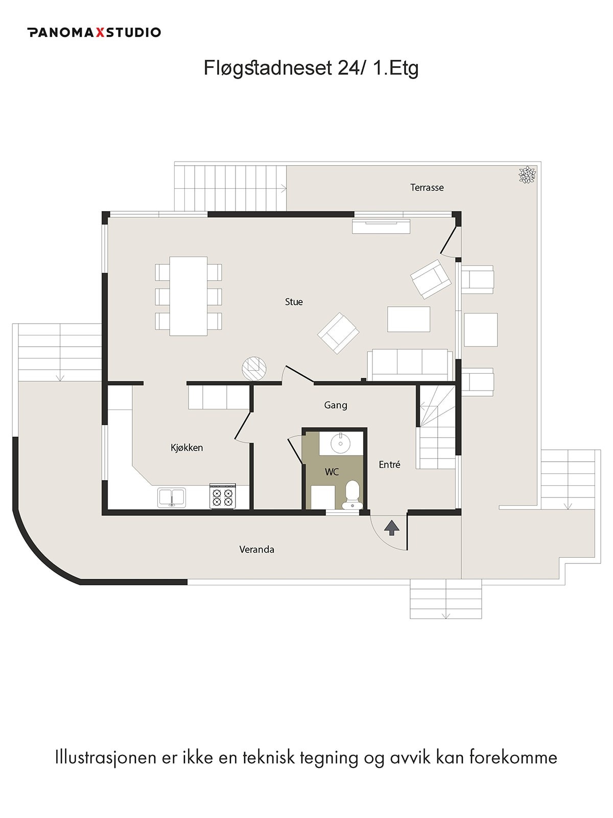 Plantegning 1.etasje. Galleribilde