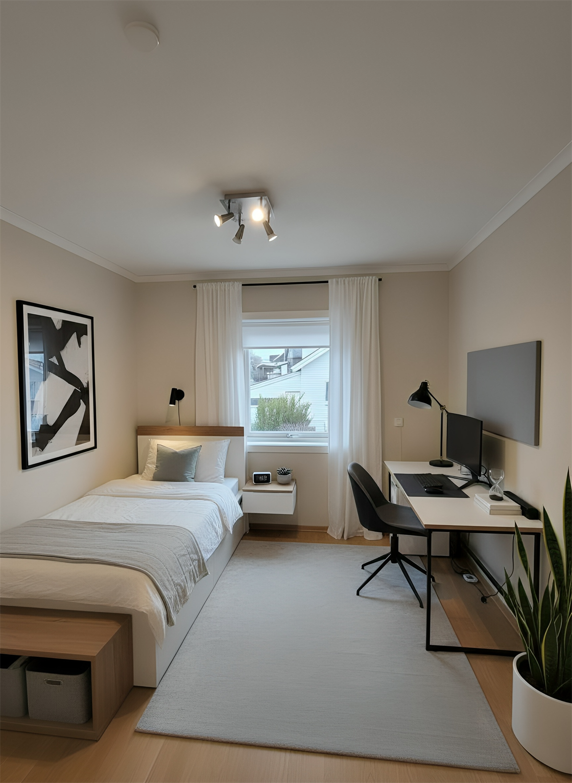 Soverom i 1. etasje innenfor stua. Galleribilde