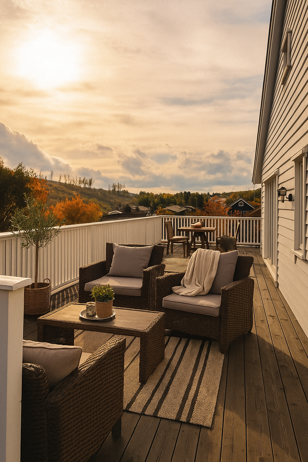 Illustrasjonsfoto: møblert veranda. Galleribilde