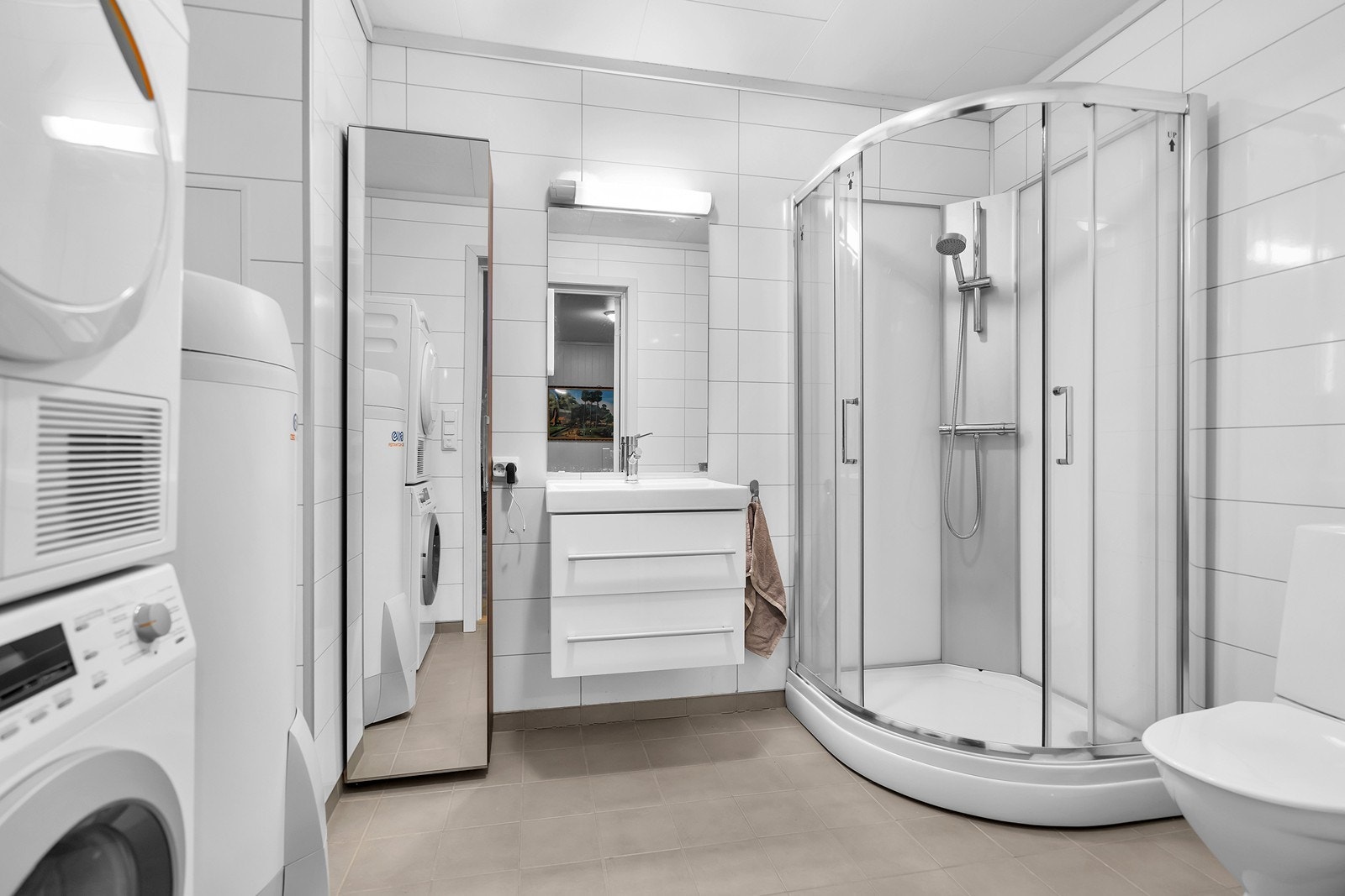 Her er det også opplegg for vaskemaskin. Galleribilde