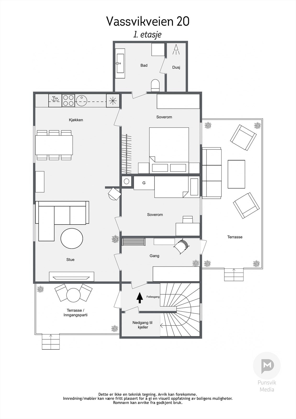 Plantegning 1.etasje Galleribilde