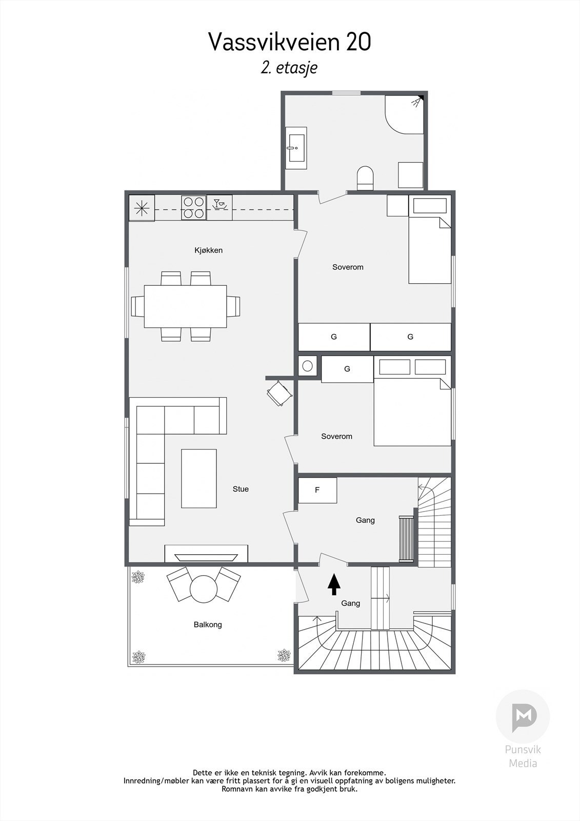 Plantegning 2.etasje Galleribilde