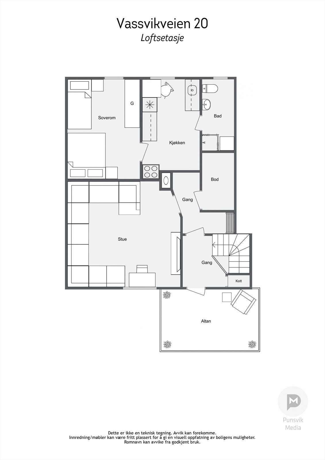 Vassvikveien 20 - Loftsetasje Galleribilde