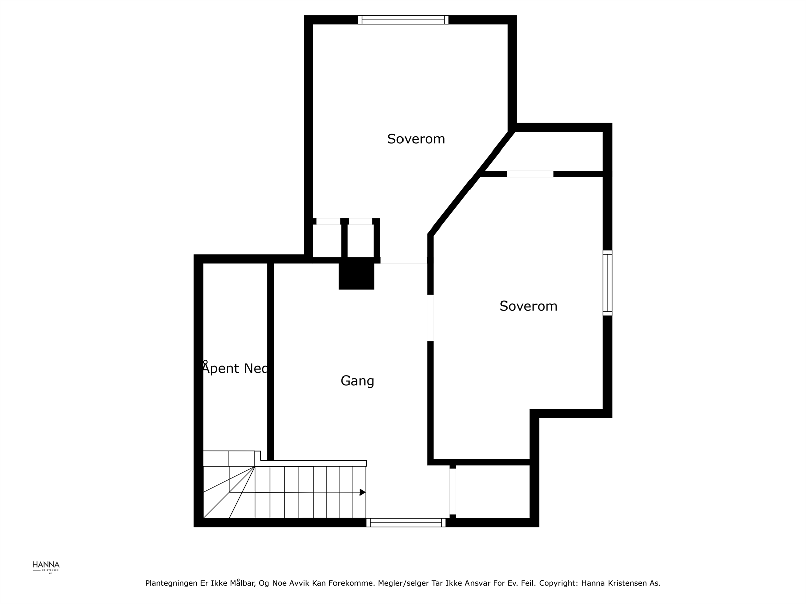 Plantegning loftsetasje Galleribilde