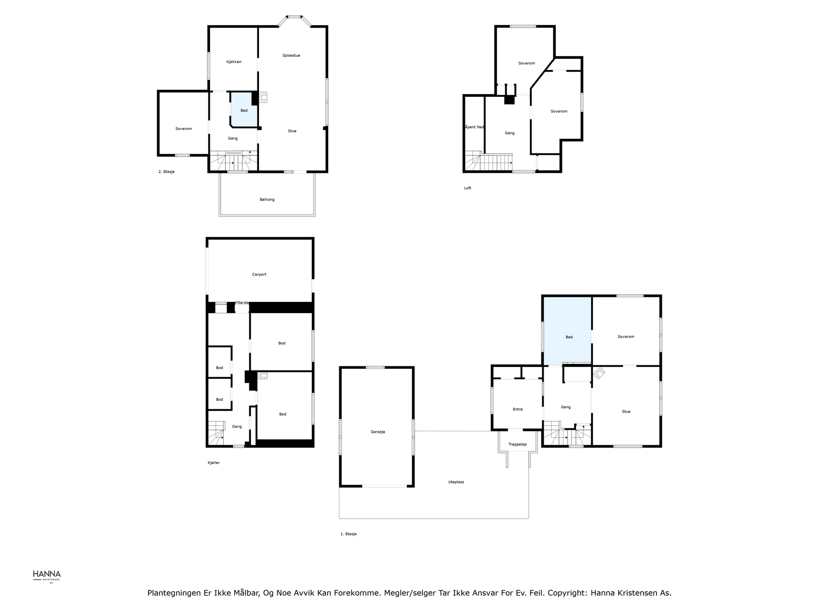 Samlet oversikt over plantegningene Galleribilde