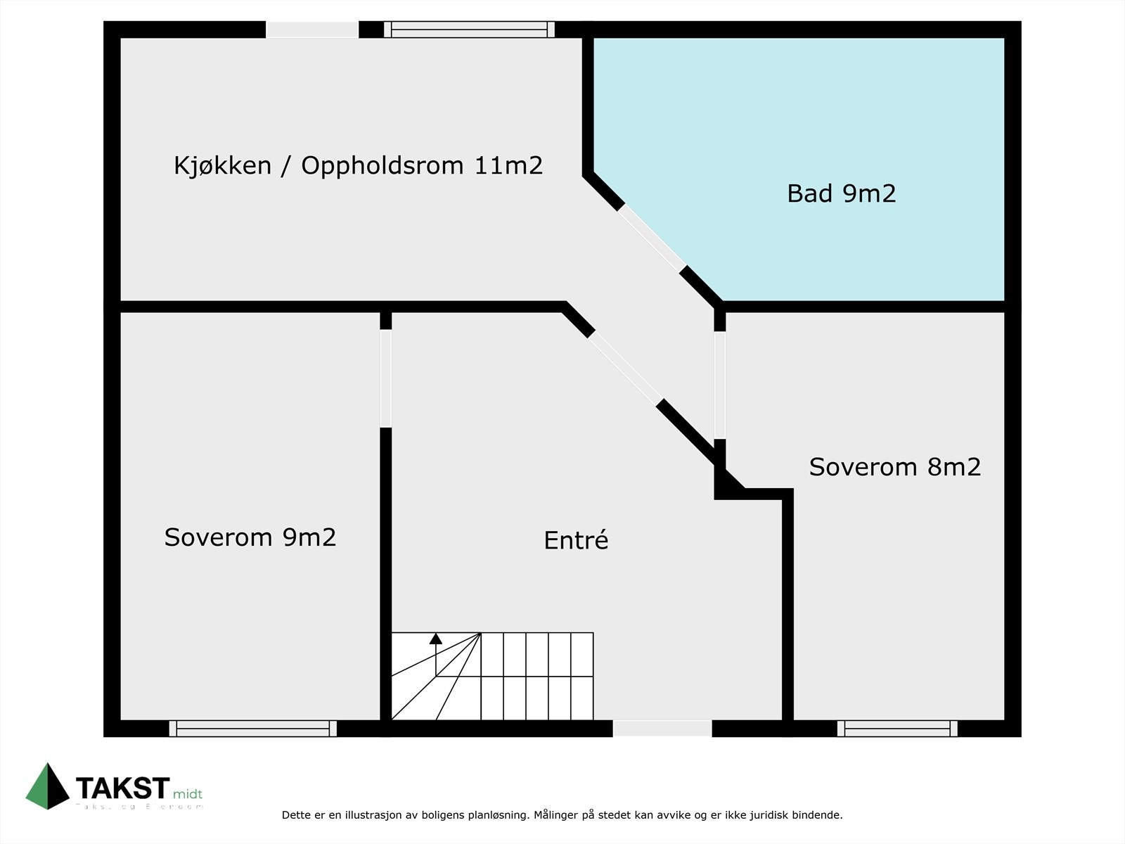 Planskisse 1. etg. Galleribilde
