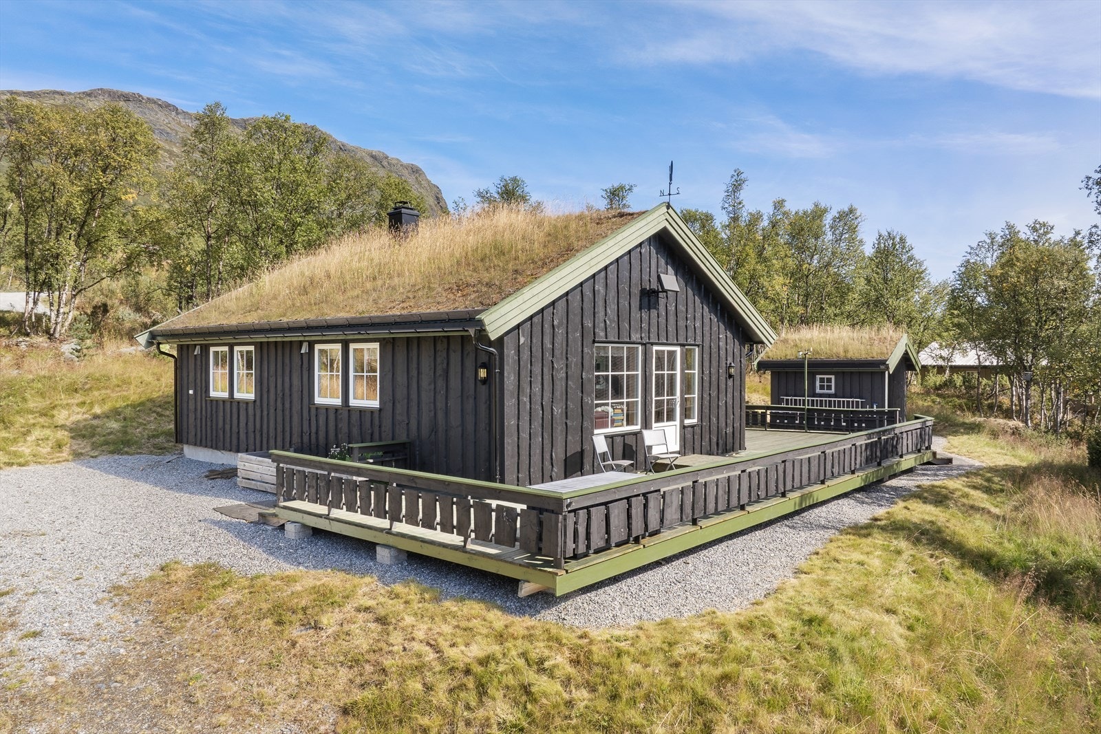 Hytta er oppført i 2018 og har moderne standard med praktiske løysingar og gode materialval. Galleribilde