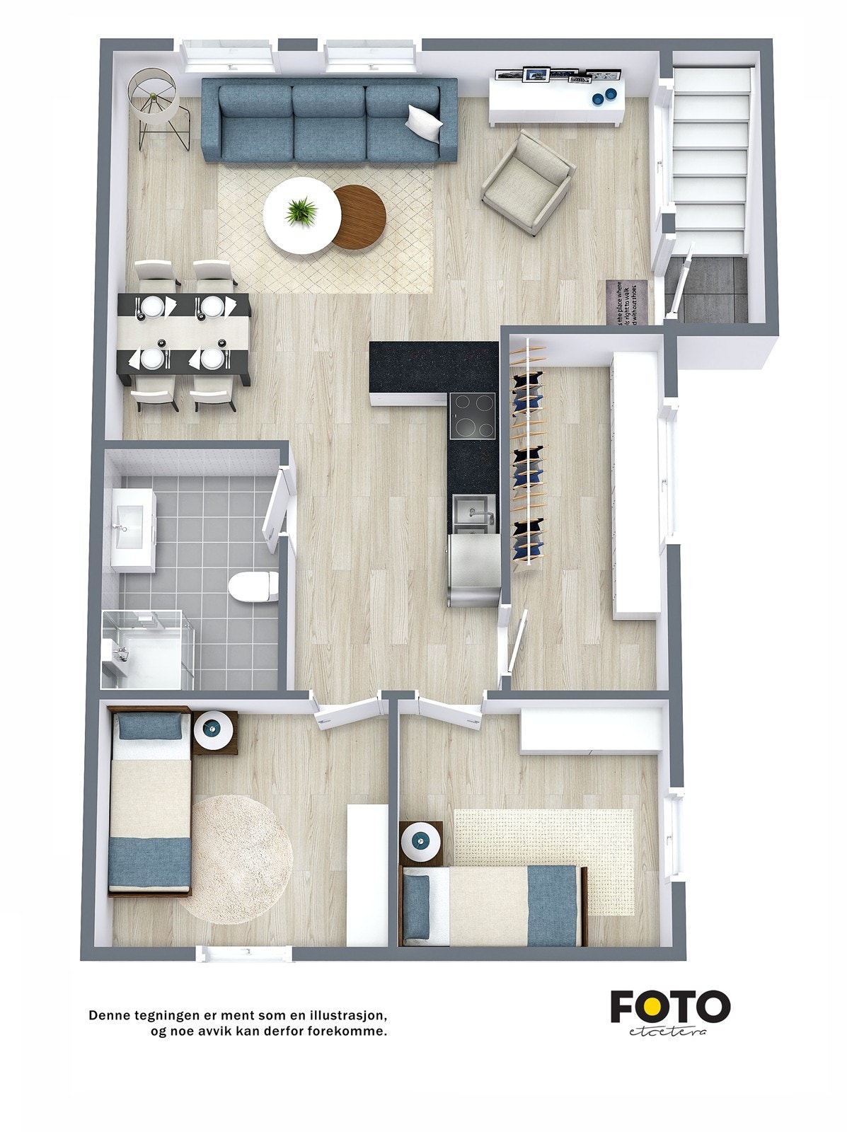 Illustrert planskisse, Høylundsvingen 14B Galleribilde