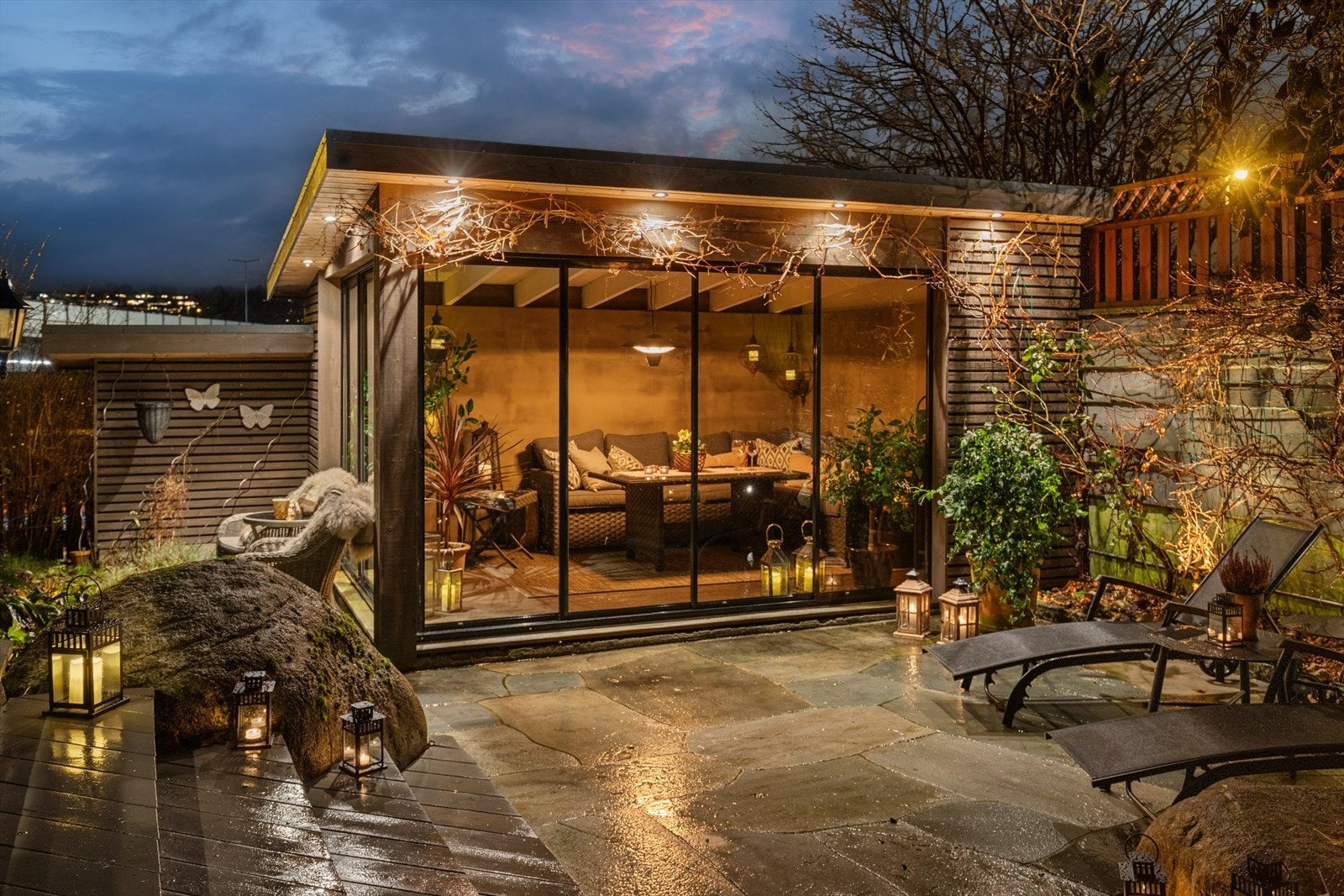 Hagestuen ble oppført i 2016 og har vært i hyppig bruk i alle årstider Galleribilde