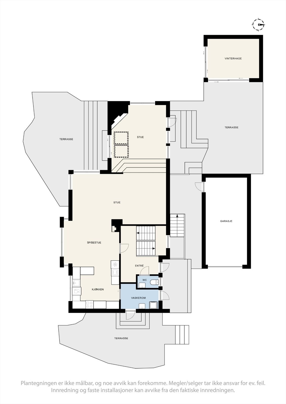 Plantegning 1.etg Galleribilde