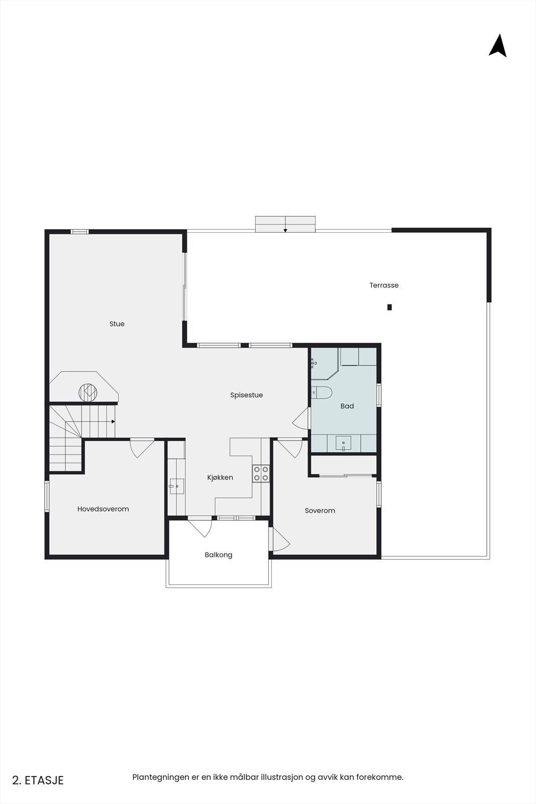Plantegning for 2.etasje Galleribilde