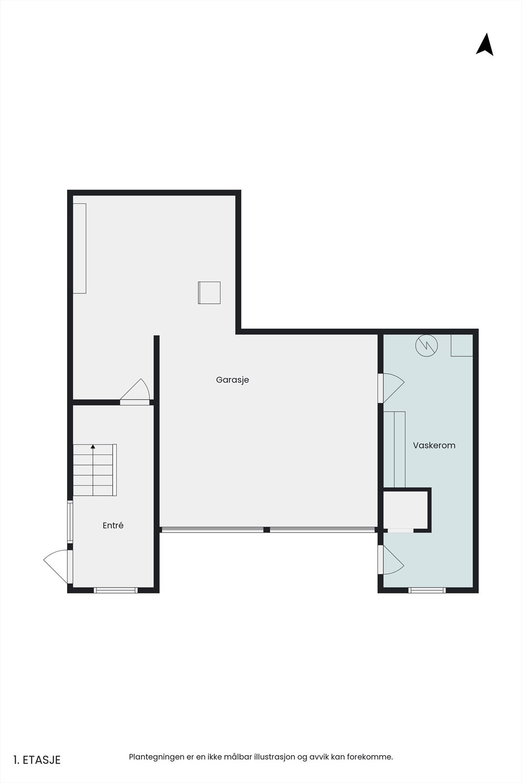 Plantegning for 1. etasje Galleribilde