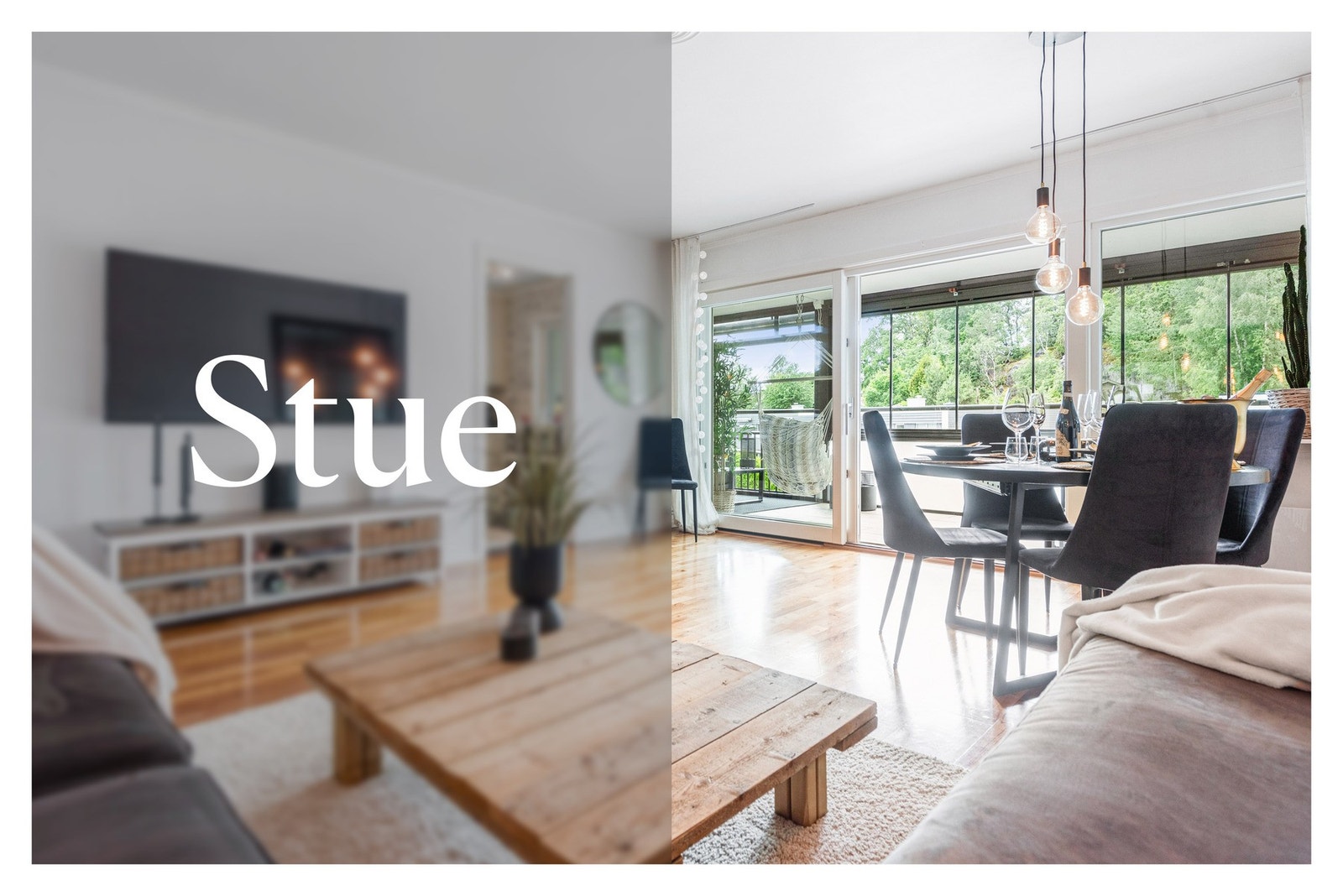 Stuen er lys og luftig Galleribilde