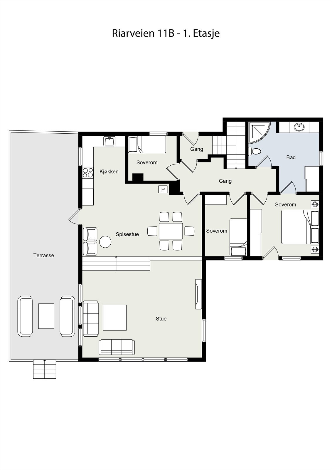 Plantegning 1. etasje. Galleribilde