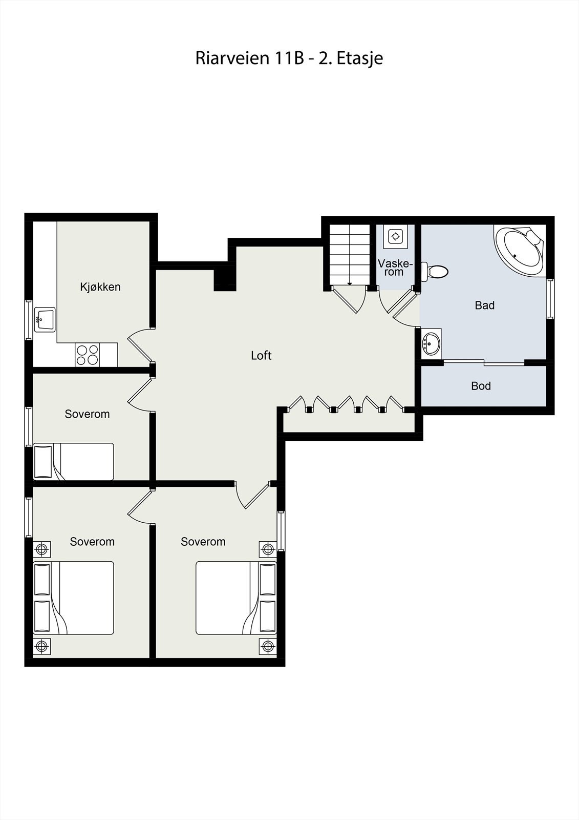 Plantegning loft Galleribilde