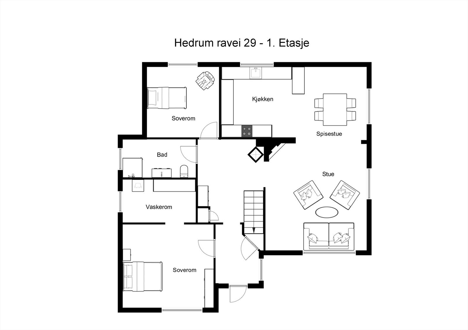 Plantegning 1.etasje Galleribilde
