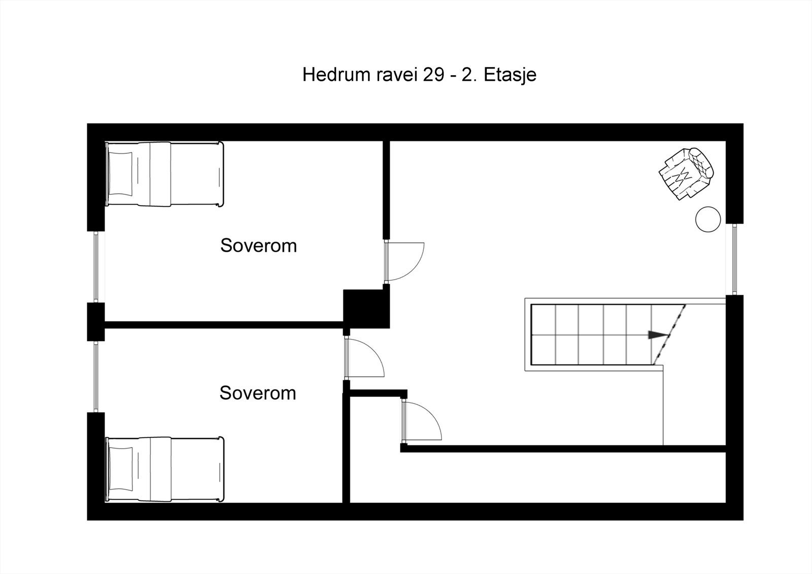 Plantegning 2.etasje Galleribilde
