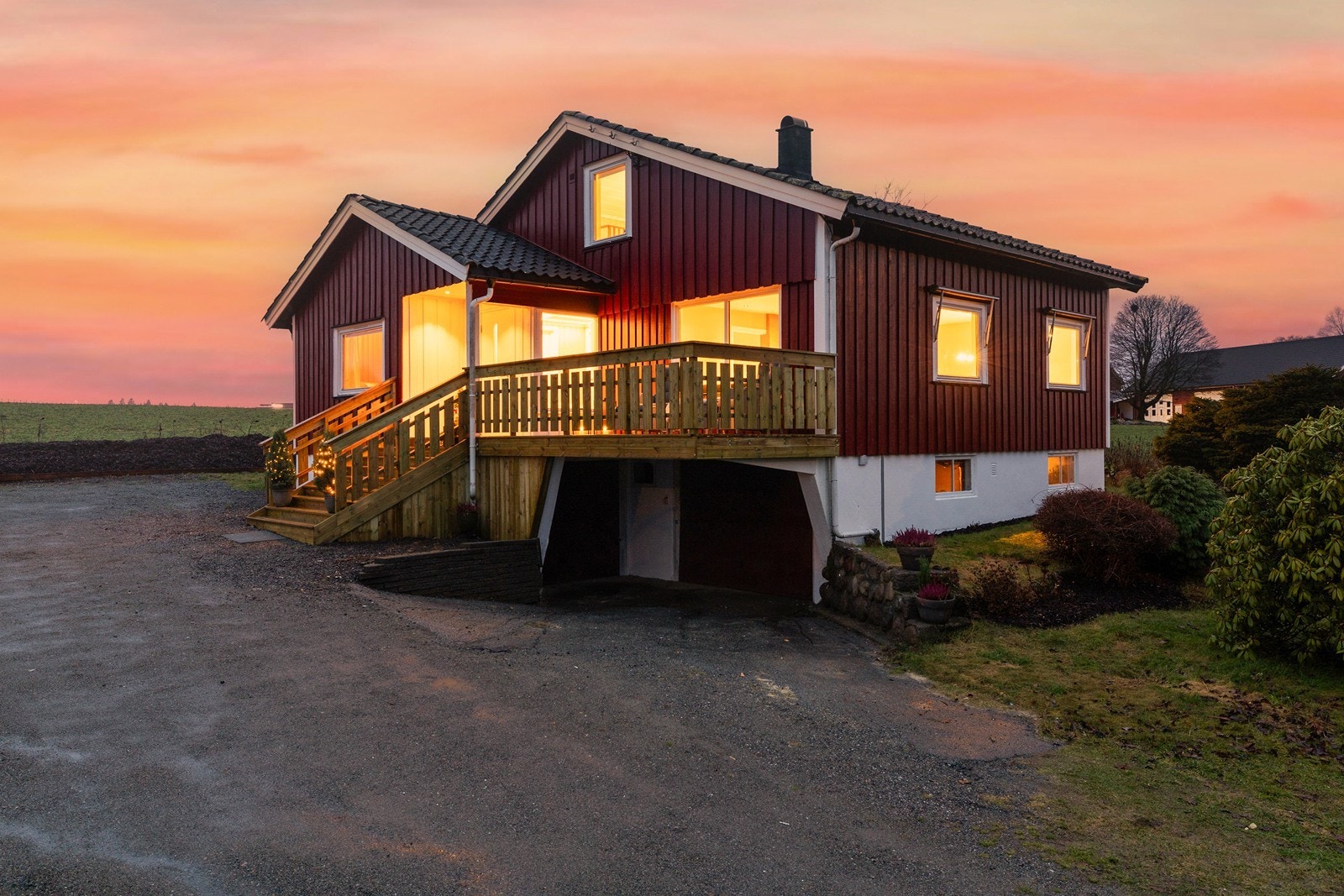 Stor gruset gårdsplass Galleribilde