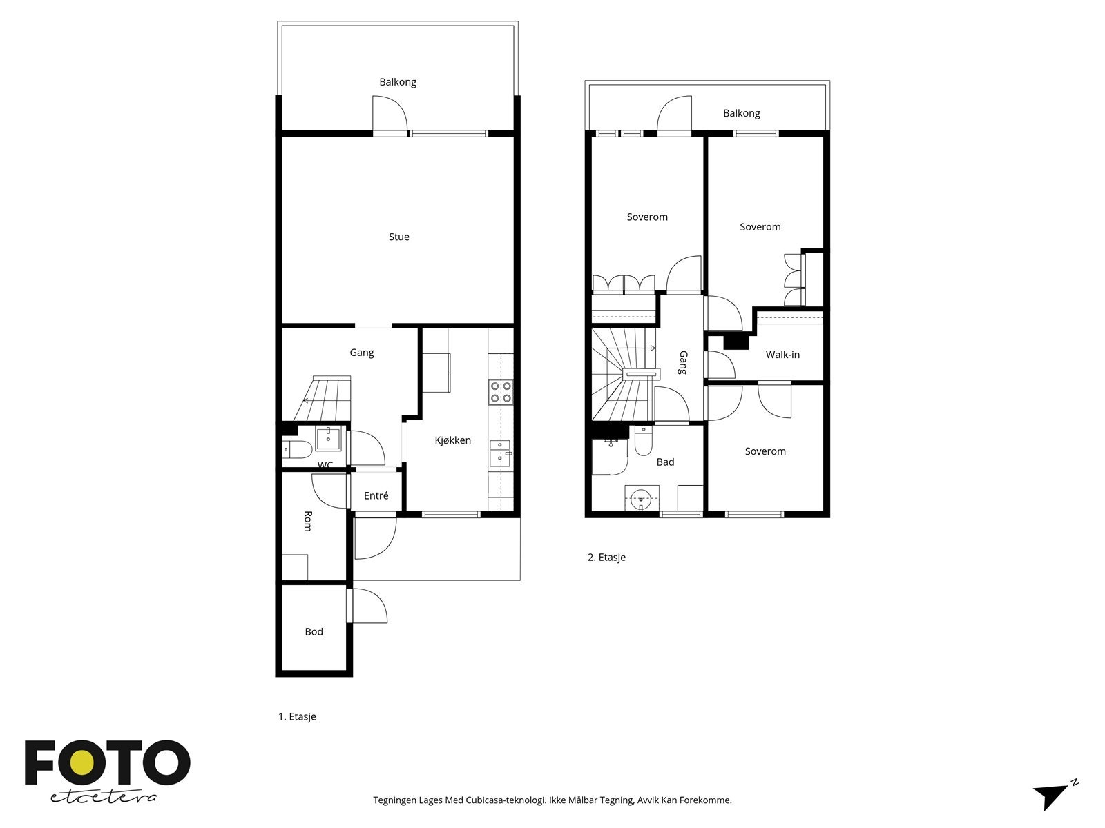 Begge etasjer. Veiledende planskisse - ikke målbar Galleribilde