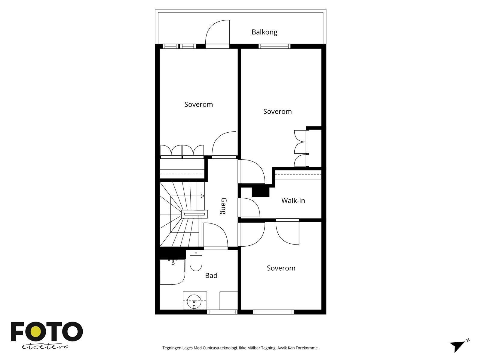 Andre etasje. Veiledende planskisse - ikke målbar Galleribilde