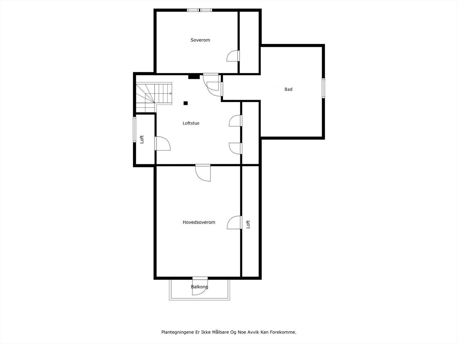 Planskisse loftsetasje. Galleribilde