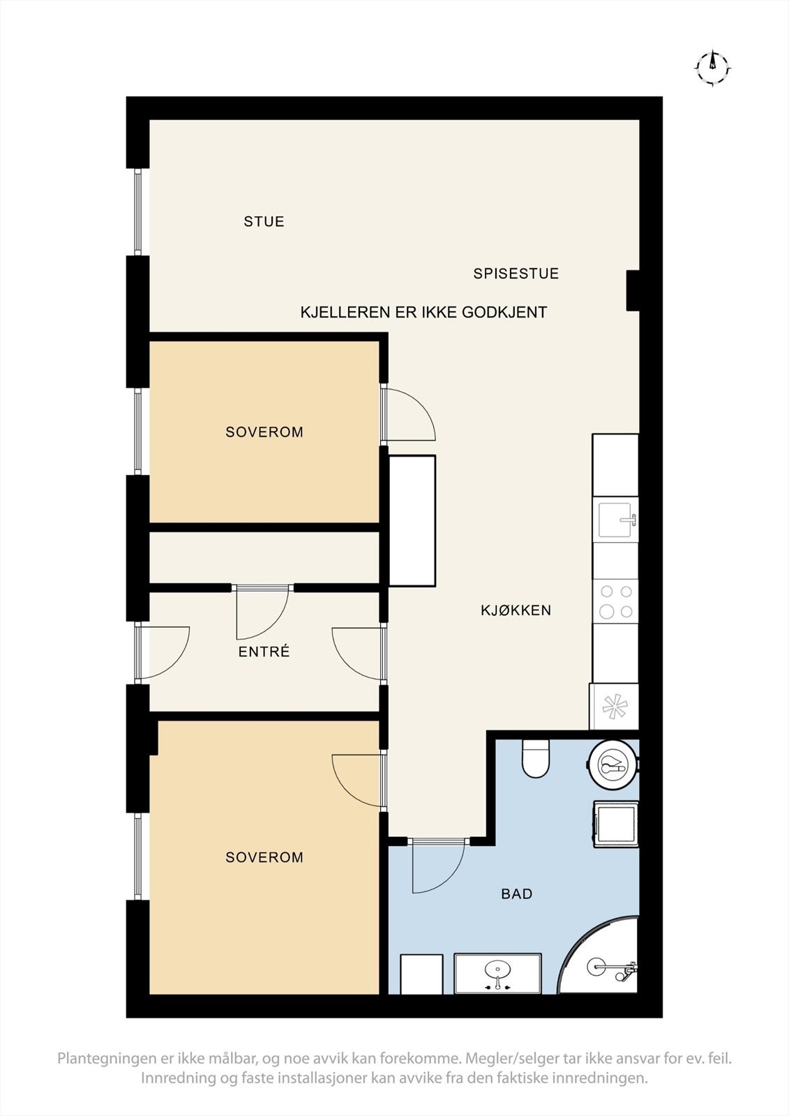 Plantegning kjelleretasje. Galleribilde