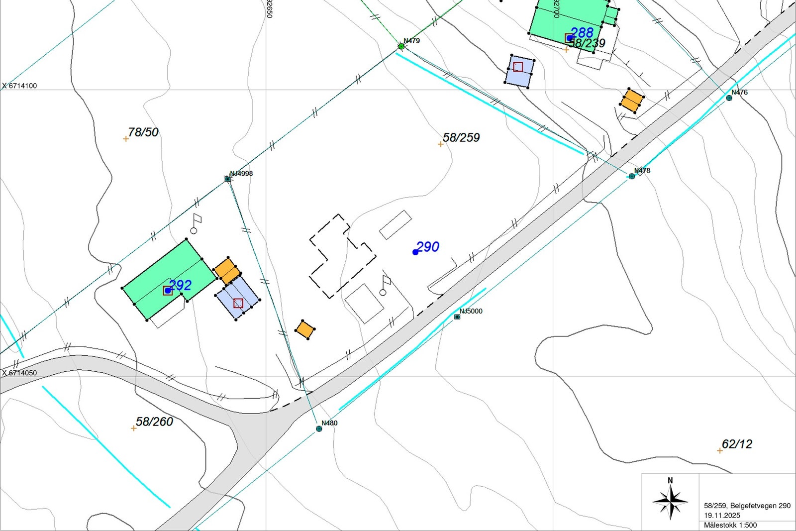 Tomtegrense pr kart. Galleribilde
