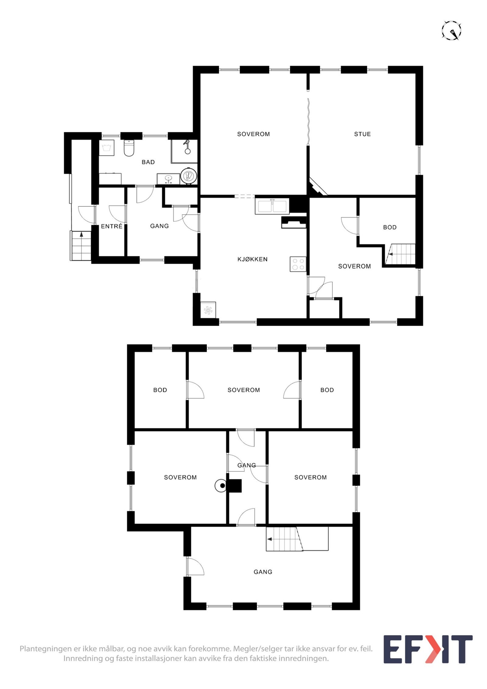 Planskisser våningshus Galleribilde