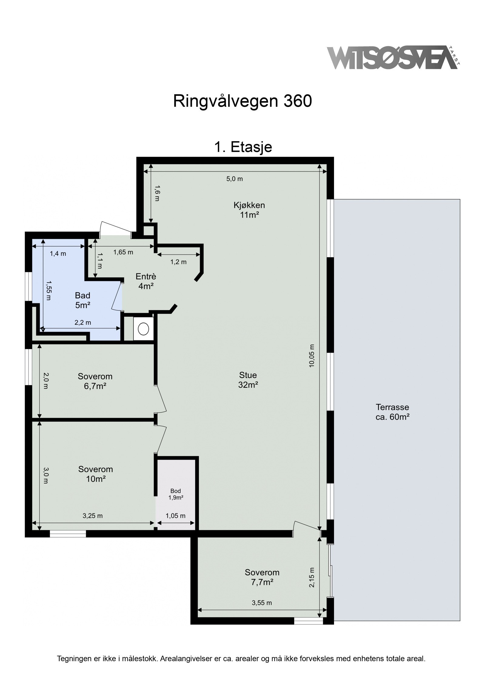 Planskisse - 1. etasje. Galleribilde