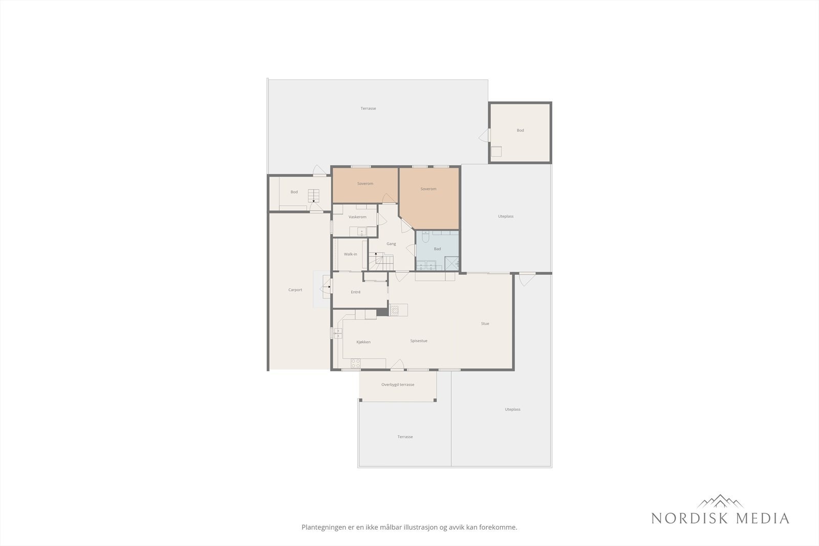 Plantegning første etasje. Galleribilde