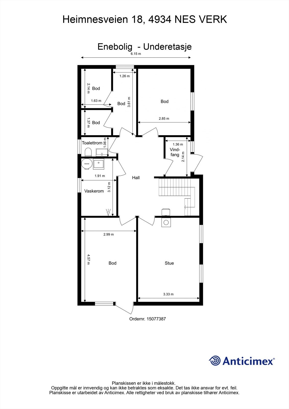Plantegning underetasje Galleribilde