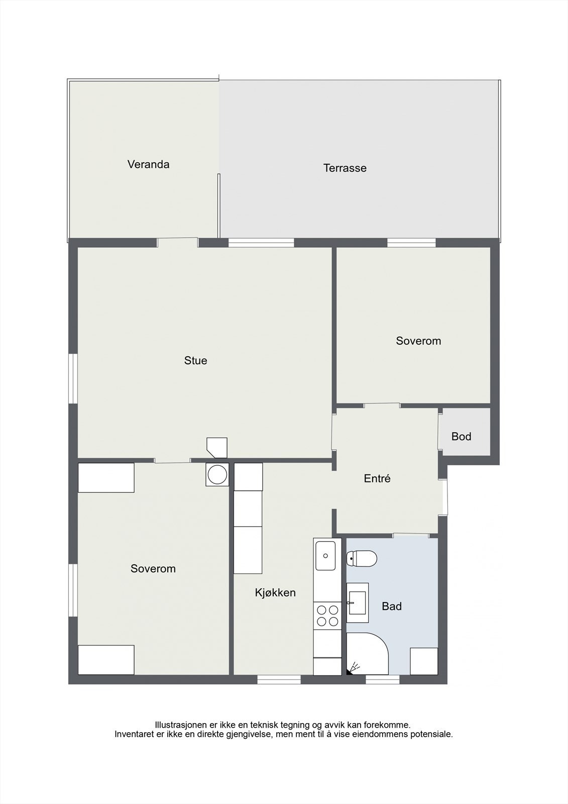 Harald Hårfagres Vei 4 - 2D - 1. Floor - Letterhead Galleribilde