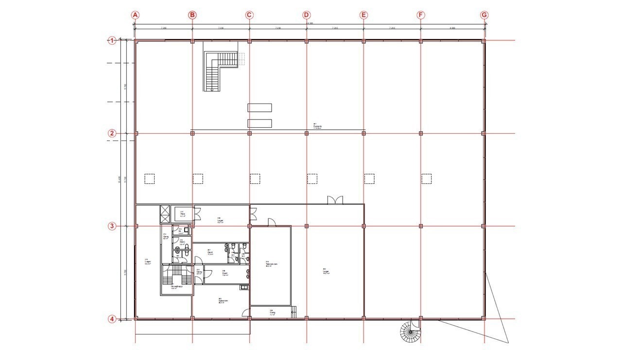 Dagens plantegning av 2.etg. Galleribilde