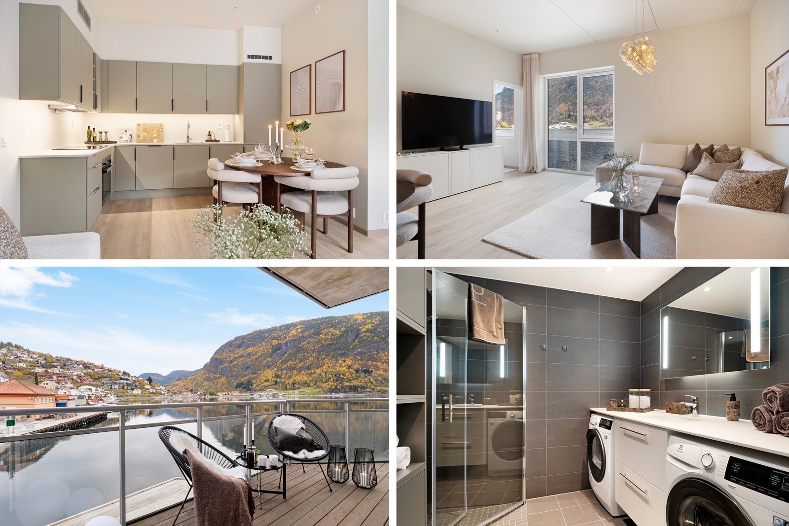 Velkommen til Bryggjegota 8 - Ein lys og lekker 3- roms leilegheit på populære Lerum Brygge. Foto: Creativision (Jonny Akselsen) Galleribilde