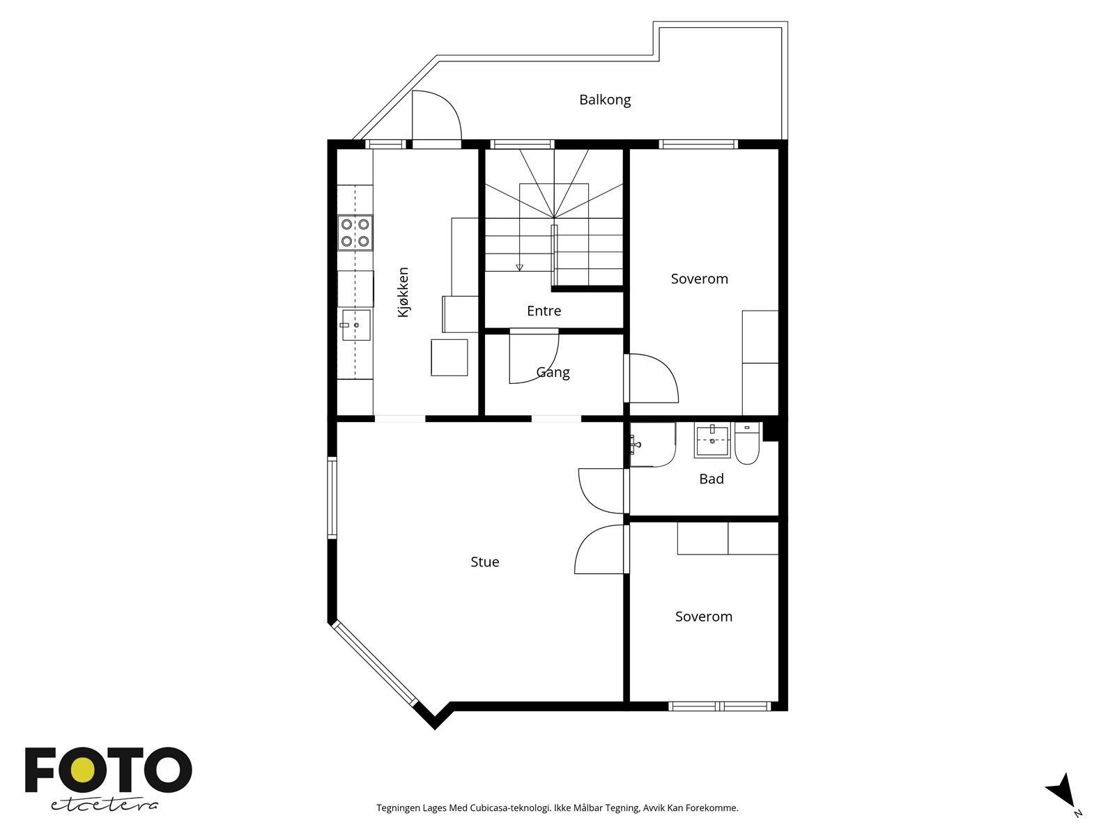 Oskars gate 26A - Veiledende planskisse - ikke målbar Galleribilde