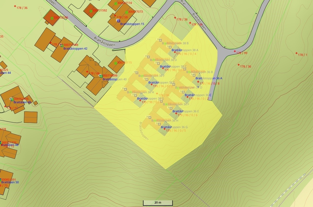 Kart over sameiets felles tomt Galleribilde