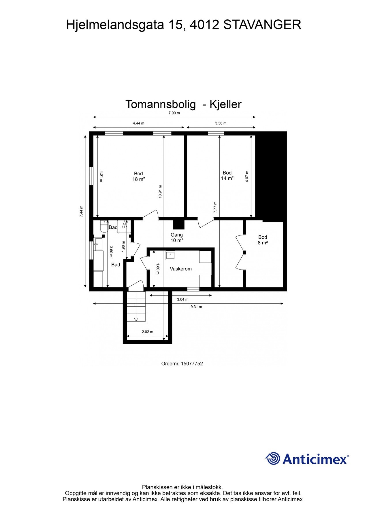 Kjeller - planskisse Galleribilde