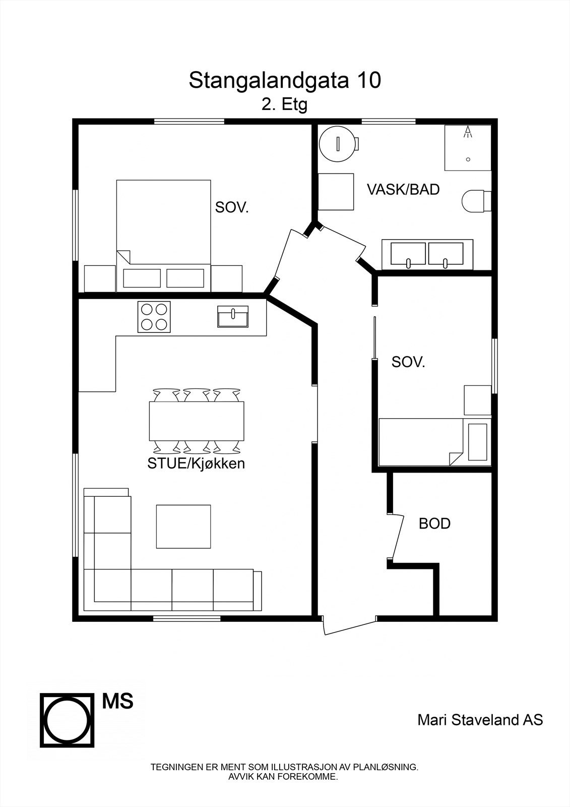 Planløsning 2.etasje. Galleribilde