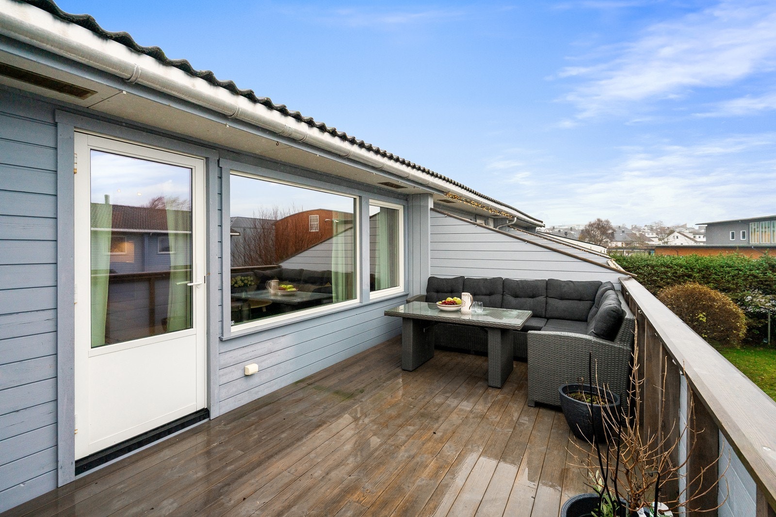 Sydvestvendt balkong med gode solforhold Galleribilde