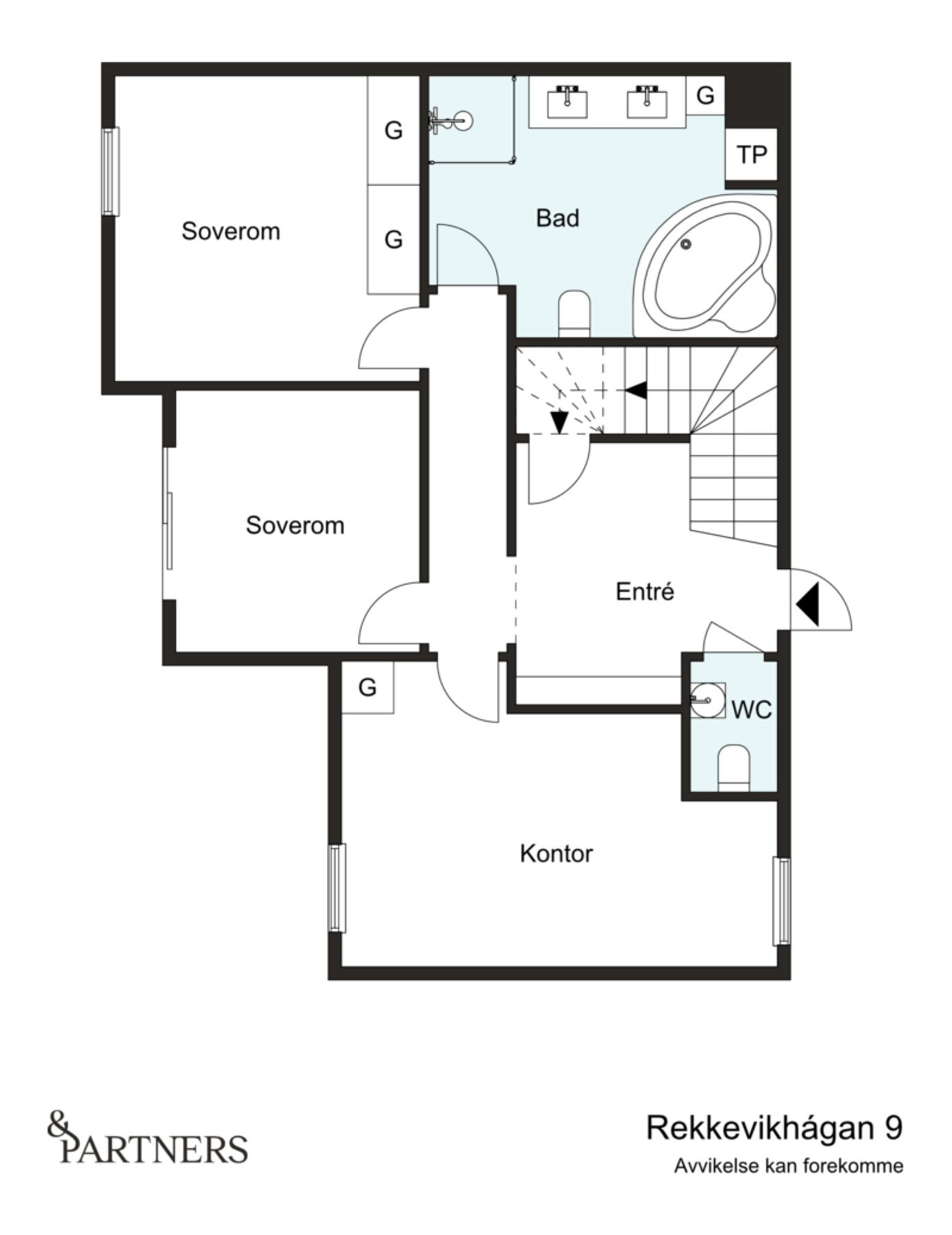 Plantegning 1. etasje. Galleribilde
