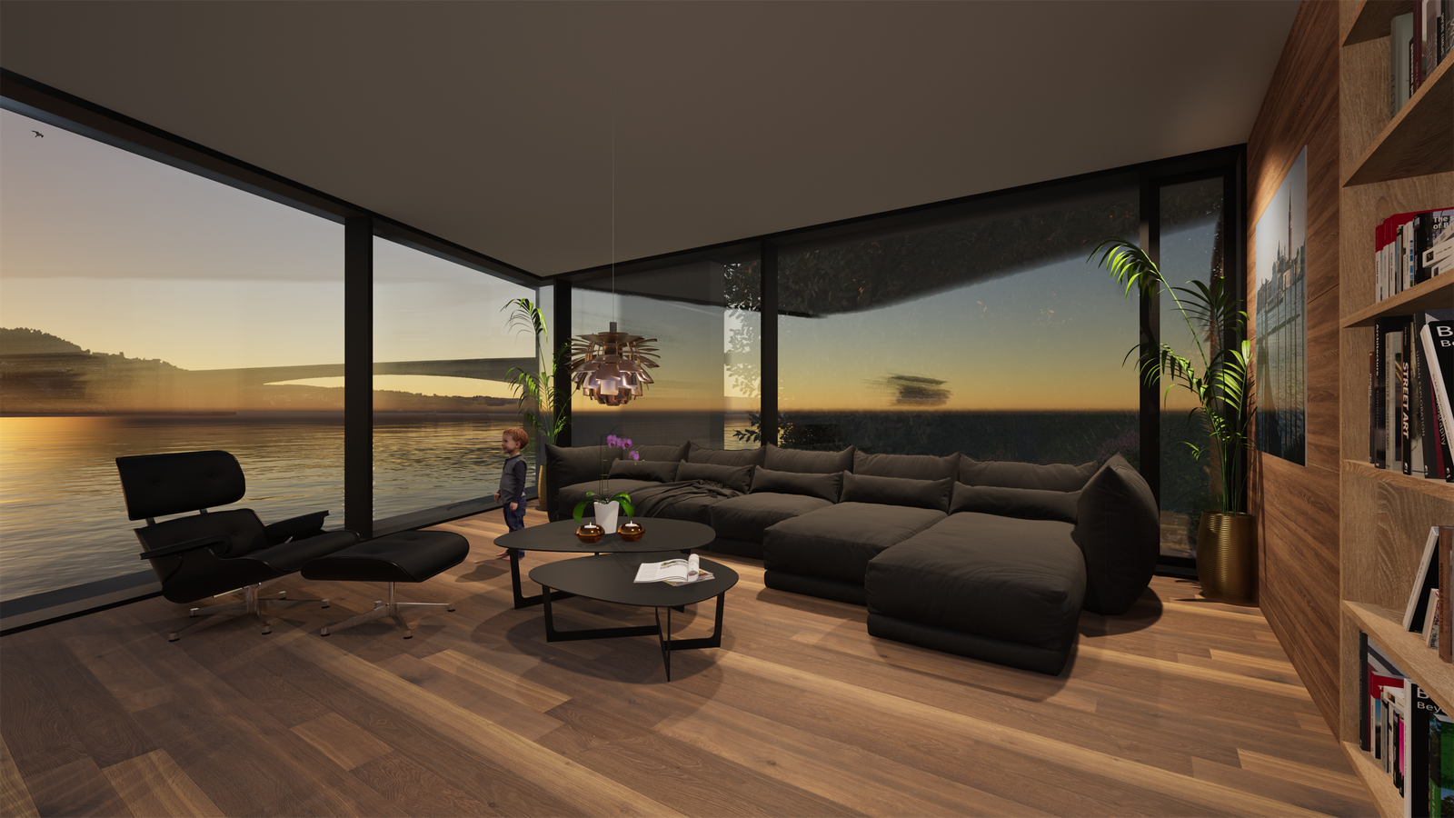 Kveldsstemning i Torsvigveien. Galleribilde