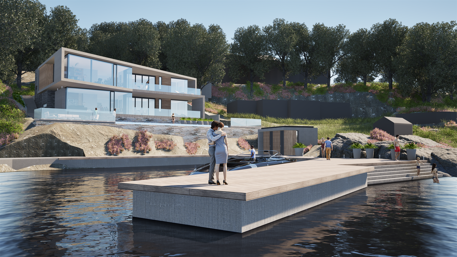 Planlagt prosjekt Torsvigveien 39. Egen havn/ molo. Galleribilde