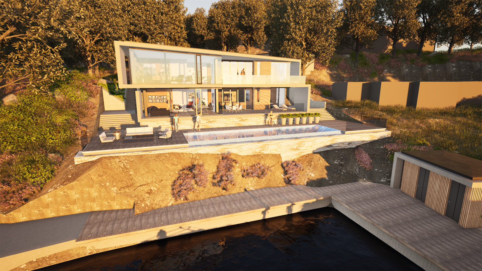 Solrik og lun beliggenhet med flott utsikt. Galleribilde