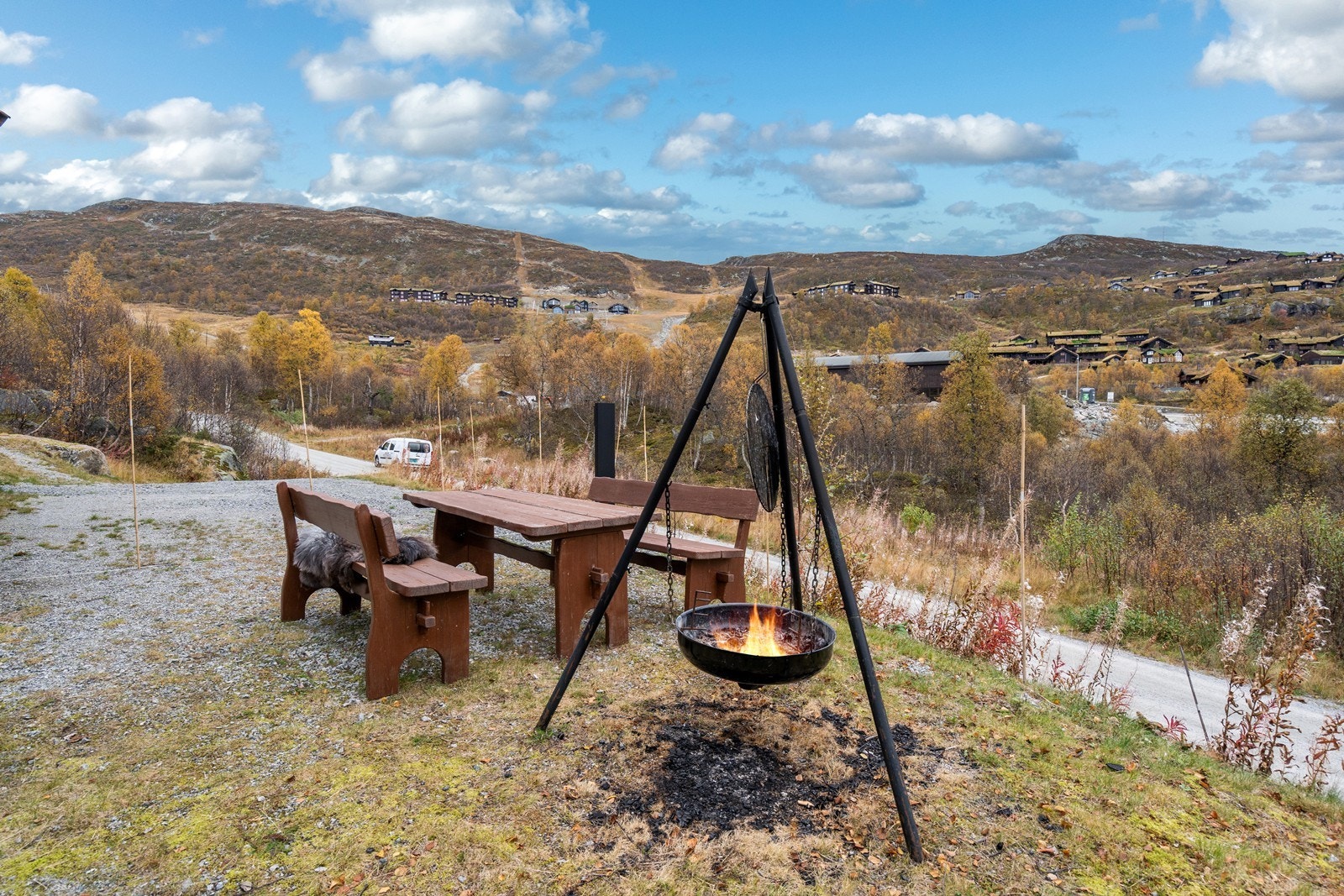 Et varmt og innbydende uteområde - ideelt for hygge året rundt. Galleribilde