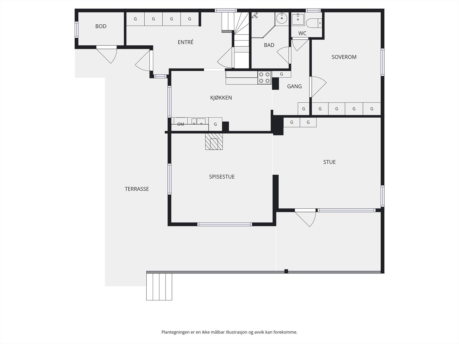 Plantegning 1. etasje. Galleribilde