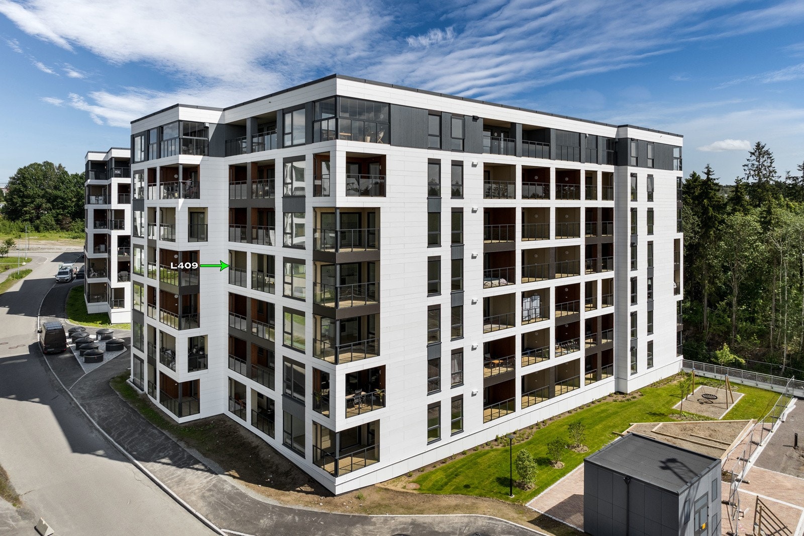 Leiligheten har en meget god internbeliggenhet i byggets 4. etasje Galleribilde