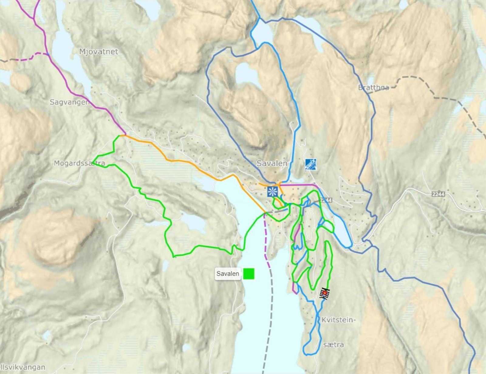 Stort løypenett for langrenn på Savalen..JPG Galleribilde